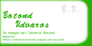 botond udvaros business card